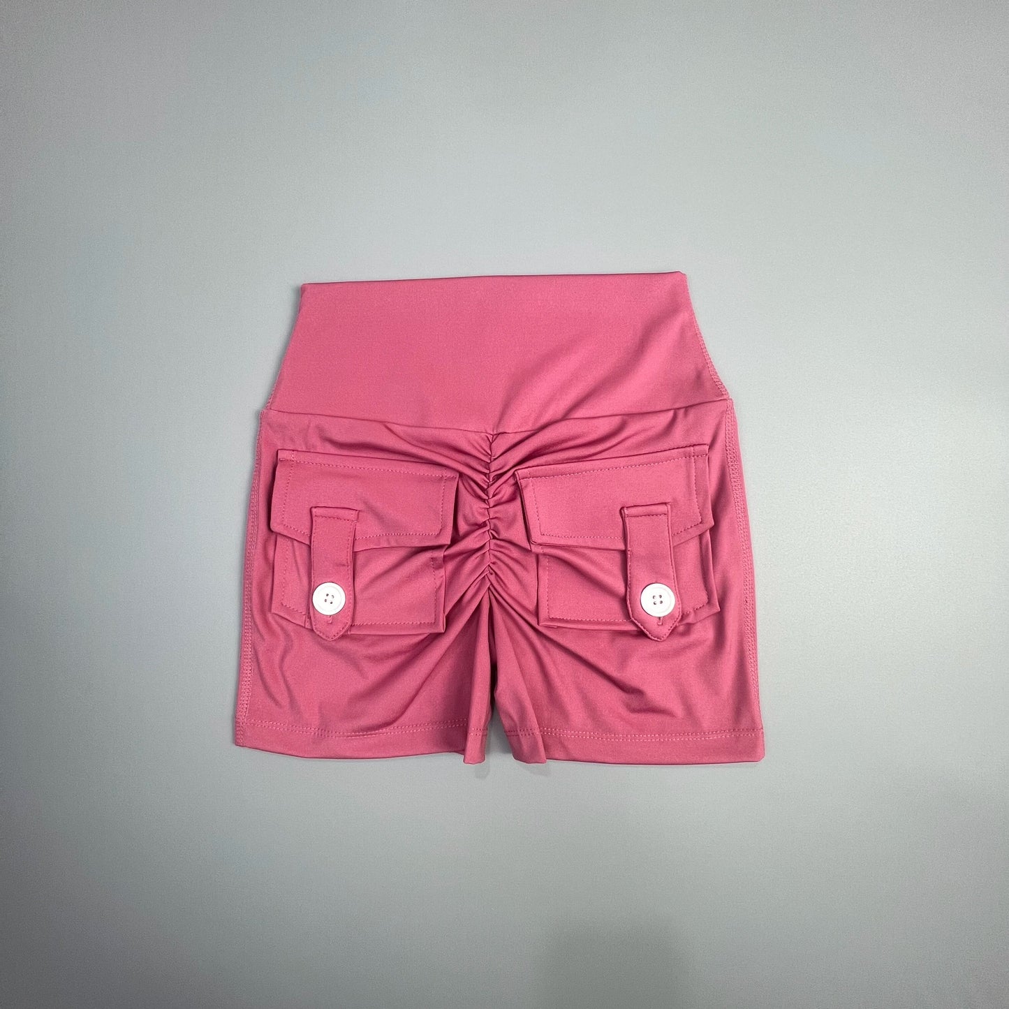 Peach Butt Fitness Shorts Women's Exercise Three-Quarter Pants Cargo Air Dry Pocket Yoga Tight Lift Summer
