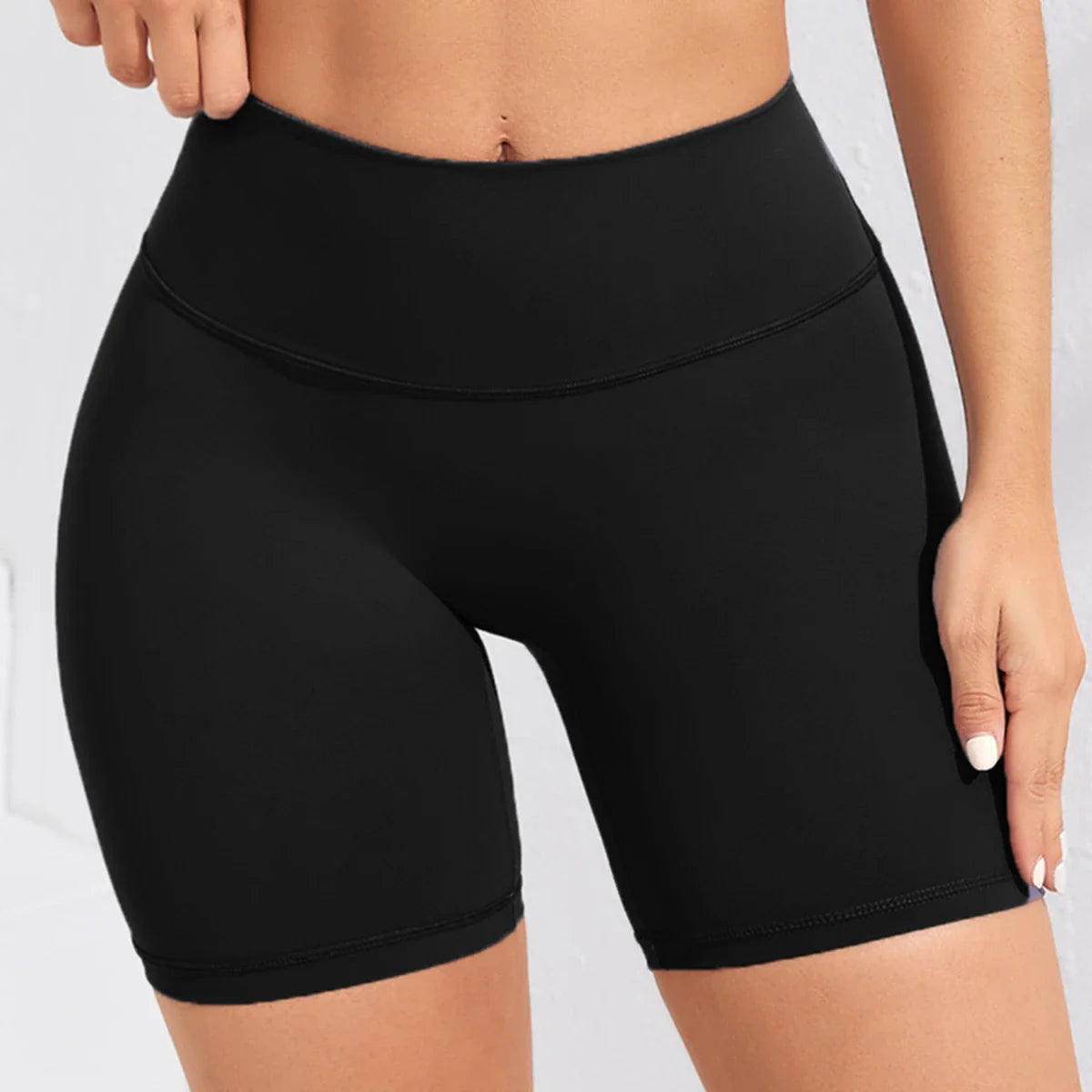 1 Piece High Waist Yoga Sports Shorts Outdoor Gym Running Workout Bottoms Breathable High Stretch Cycling Pants