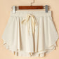 Drawstring High Waist Lined Active Skorts