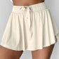 Drawstring High Waist Lined Active Skorts