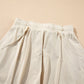 Drawstring High Waist Lined Active Skorts