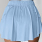 Drawstring High Waist Lined Active Skorts