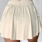 Drawstring High Waist Lined Active Skorts