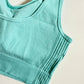 Scoop Neck Wide Strap Top and Pants Active Set
