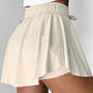 Drawstring High Waist Lined Active Skorts