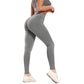 Hollow Crop Top High Waist Sports Leggings Set