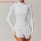 Women Zip Fitness Yoga Shirt Winter Warm Gym Top Woman Yoga Long Sleeve Sports Jacket Activewear Running Coats Workout Clothes