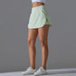 Outdoor Sports Yoga Skirt Badminton Tennis Skirt High Waist Breathable Sweat Skirt Active Athletic Yoga Fitness Skirt Short