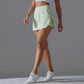Outdoor Sports Yoga Skirt Badminton Tennis Skirt High Waist Breathable Sweat Skirt Active Athletic Yoga Fitness Skirt Short