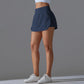 Outdoor Sports Yoga Skirt Badminton Tennis Skirt High Waist Breathable Sweat Skirt Active Athletic Yoga Fitness Skirt Short