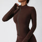 Women Zipper Jacket Yoga T-shirts Solid Sports Top Long Sleeve Crop Tops Running Shirts Sexy Quick Dry Fitness Gym Sport Wear