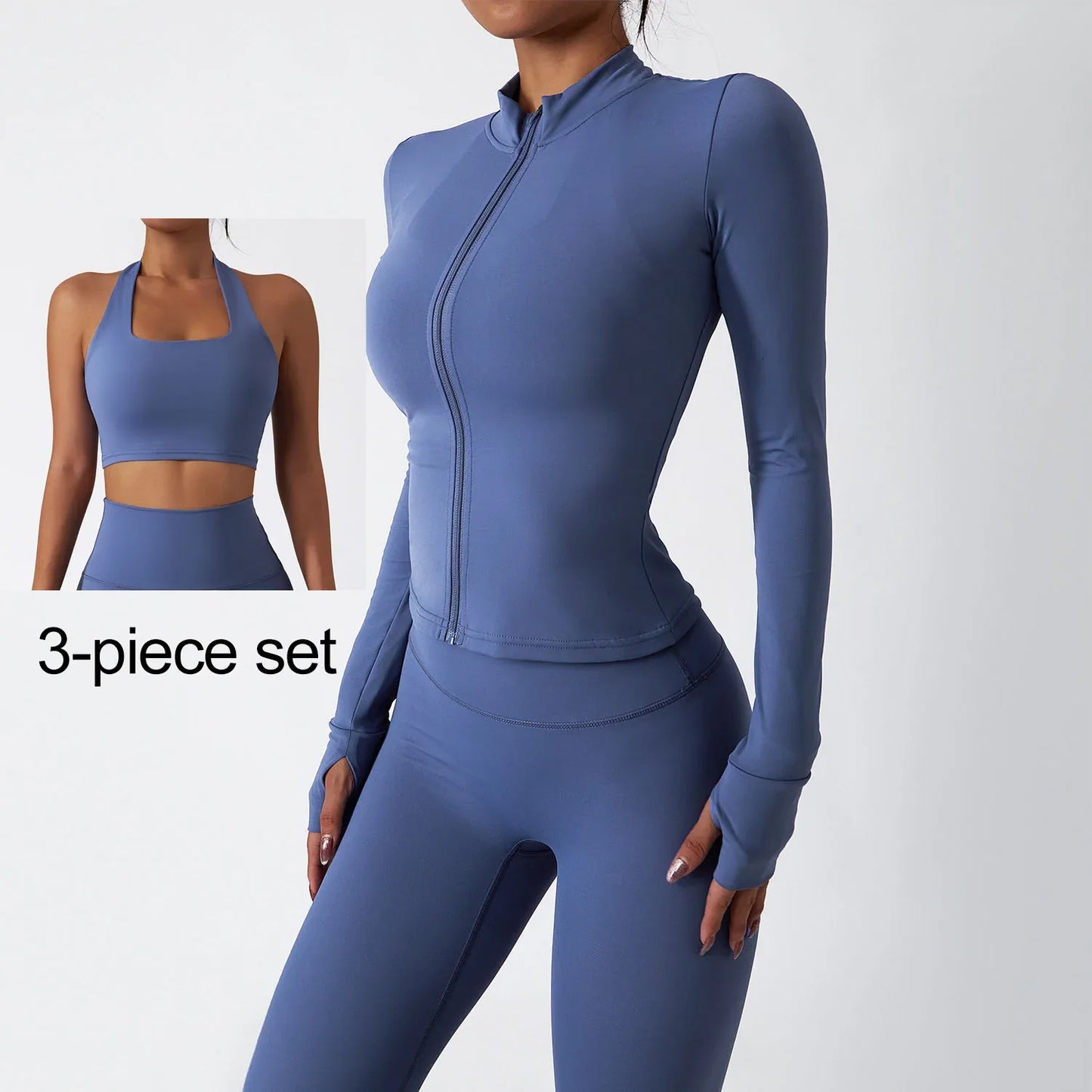 Yoga Set Women Gym Quick-drying Long-sleeved Coat Training Workout