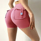 Peach Butt Fitness Shorts Women's Exercise Three-Quarter Pants Cargo Air Dry Pocket Yoga  Tight  Lift Summer