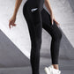 New High Waist Women's Leggings Stretch Yoga Pants Tights With Pockets Push Up Fitness Running Sportswear Solid Color Pants