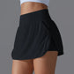 Outdoor Sports Yoga Skirt Badminton Tennis Skirt High Waist Breathable Sweat Skirt Active Athletic Yoga Fitness Skirt Short