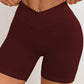 Women V Cross Waist Yoga Shorts 3.5 Workout Shorts Running Fitness Sports Shorts