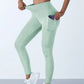New High Waist Women's Leggings Stretch Yoga Pants Tights With Pockets Push Up Fitness Running Sportswear Solid Color Pants