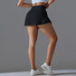 Outdoor Sports Yoga Skirt Badminton Tennis Skirt High Waist Breathable Sweat Skirt Active Athletic Yoga Fitness Skirt Short
