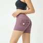 Peach Butt Fitness Shorts Women's Exercise Three-Quarter Pants Cargo Air Dry Pocket Yoga  Tight  Lift Summer
