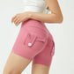 Peach Butt Fitness Shorts Women's Exercise Three-Quarter Pants Cargo Air Dry Pocket Yoga  Tight  Lift Summer