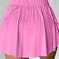 Drawstring High Waist Lined Active Skorts