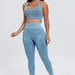 3 Piece Washed Square Neck Wide Strap Active Set